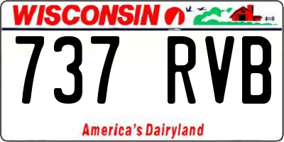 WI license plate 737RVB