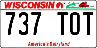 WI license plate 737TOT