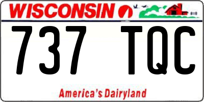 WI license plate 737TQC