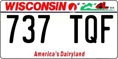 WI license plate 737TQF