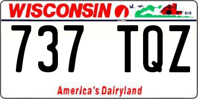 WI license plate 737TQZ