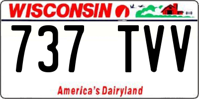 WI license plate 737TVV