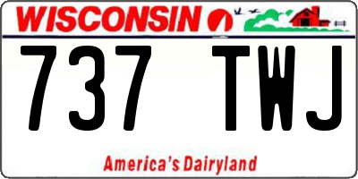 WI license plate 737TWJ