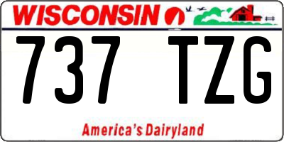 WI license plate 737TZG