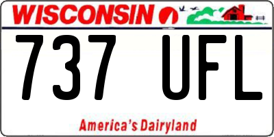 WI license plate 737UFL
