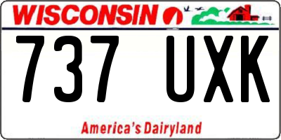 WI license plate 737UXK