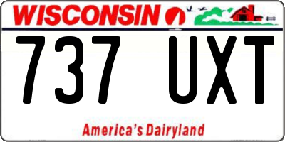 WI license plate 737UXT
