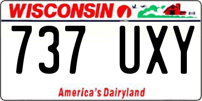 WI license plate 737UXY