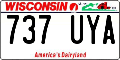 WI license plate 737UYA