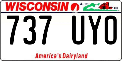 WI license plate 737UYO