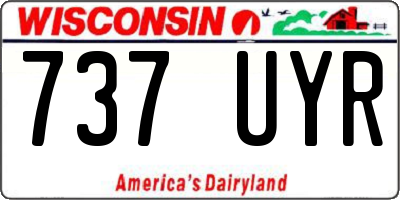 WI license plate 737UYR