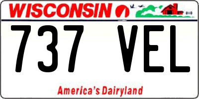 WI license plate 737VEL