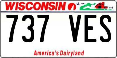 WI license plate 737VES