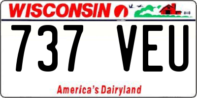 WI license plate 737VEU