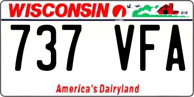 WI license plate 737VFA