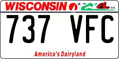 WI license plate 737VFC