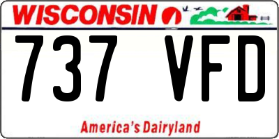 WI license plate 737VFD