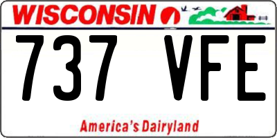 WI license plate 737VFE