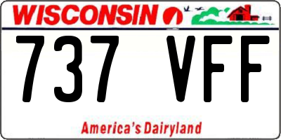 WI license plate 737VFF