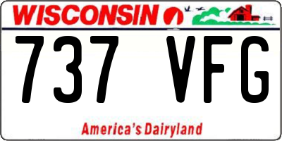 WI license plate 737VFG