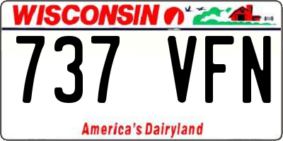 WI license plate 737VFN