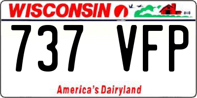 WI license plate 737VFP