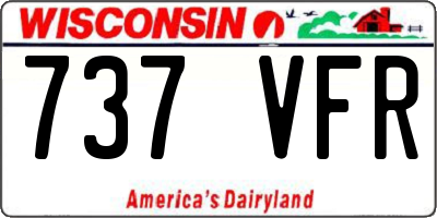 WI license plate 737VFR