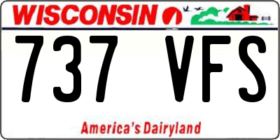 WI license plate 737VFS