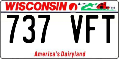 WI license plate 737VFT