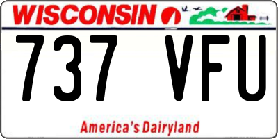 WI license plate 737VFU