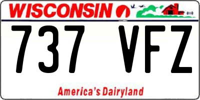 WI license plate 737VFZ