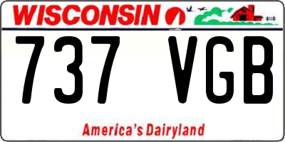 WI license plate 737VGB