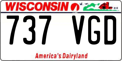 WI license plate 737VGD