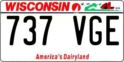 WI license plate 737VGE