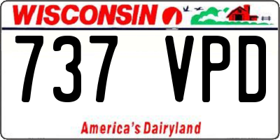 WI license plate 737VPD
