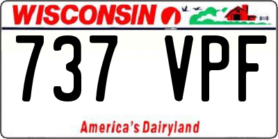 WI license plate 737VPF