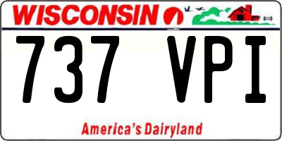 WI license plate 737VPI