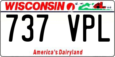 WI license plate 737VPL