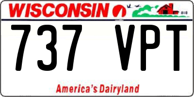 WI license plate 737VPT