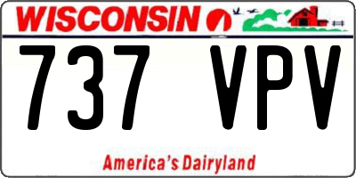 WI license plate 737VPV