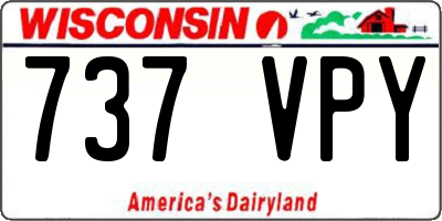 WI license plate 737VPY