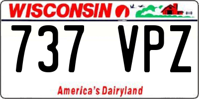 WI license plate 737VPZ