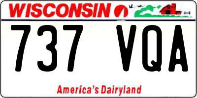 WI license plate 737VQA