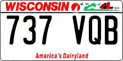 WI license plate 737VQB