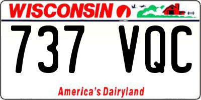 WI license plate 737VQC