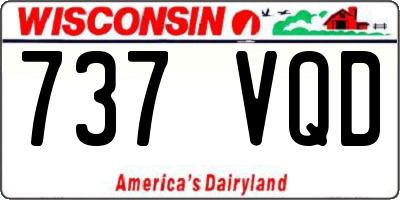WI license plate 737VQD