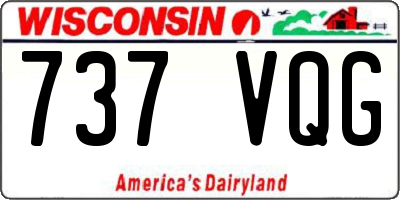 WI license plate 737VQG