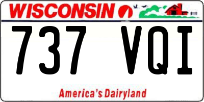 WI license plate 737VQI