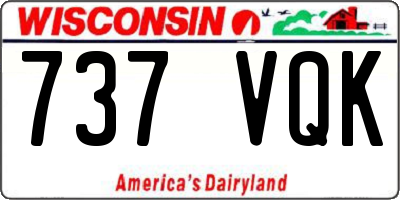 WI license plate 737VQK