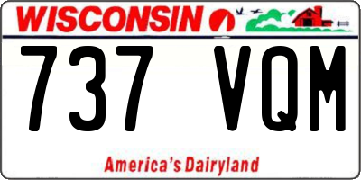 WI license plate 737VQM
